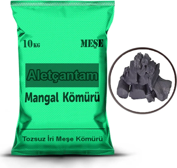 Aletçantam Mangal Kömürü Tozsuz Büyük İri Taneli Çuval Meşe Kömür 10 Kg ürün görseli 1