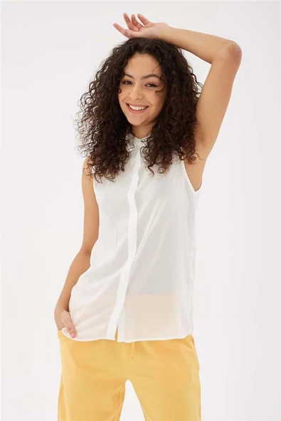 FASHION FRIENDS KADIN KOLSUZ GÖMLEK 24Y0875K1 ürün görseli 1