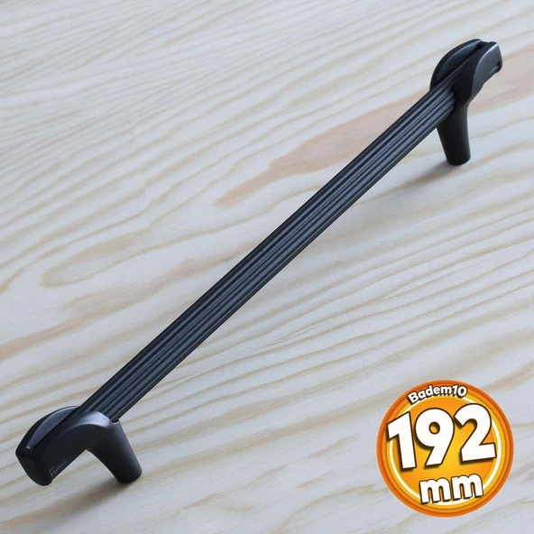 Duru 192 mm Siyah Metal Kulp Mobilya Çekmece Mutfak Dolabı Kulpları Dolap Kapak Kulbu Kulpu ürün görseli 1