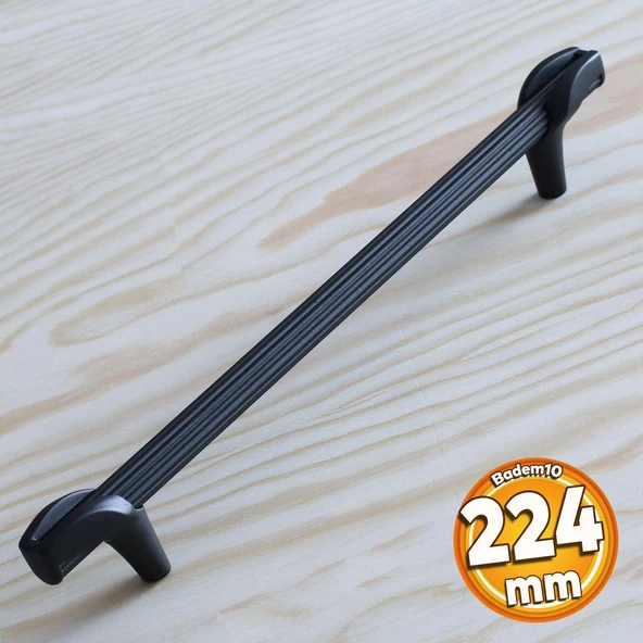 Duru 224 mm Siyah Metal Kulp Çekmece Mobilya Mutfak Dolabı Dolap Kulpları Kapak Kulbu Kulpu ürün görseli 1