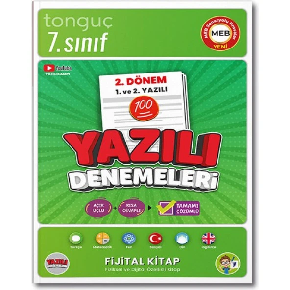 Tonguç 7. Sınıf Yazılı Denemeleri 2. Dönem 1 ve 2. Yazılı ürün görseli 1