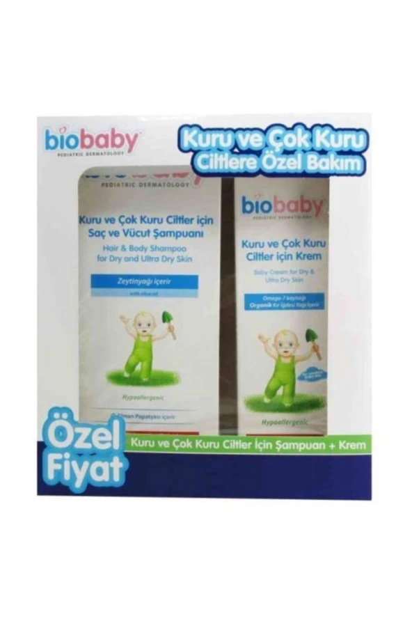 Biobaby Çok Kuru Ciltler (Atopik) Şampuan 300ml ve Krem 100ml ürün görseli 1
