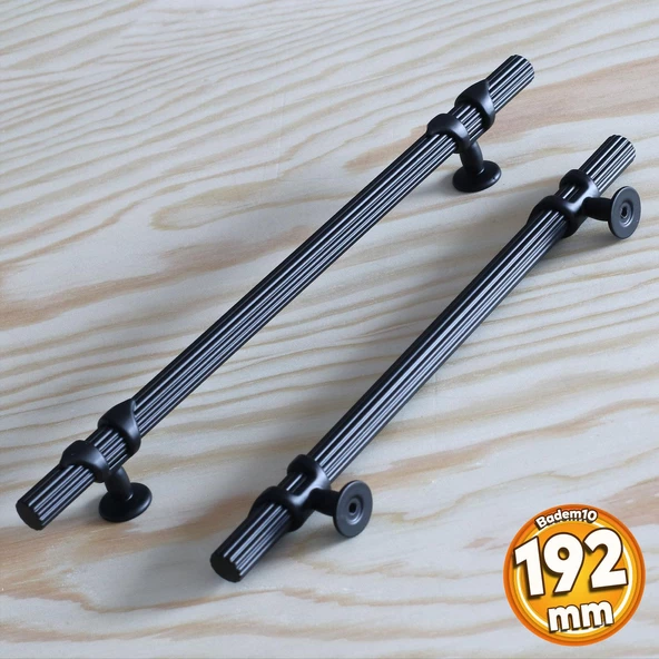 Emir 192 mm Siyah Metal Kulp Mobilya Mutfak Çekmece Dolabı Dolap Kulpu Kapak Kulpları Kulbu ürün görseli 1
