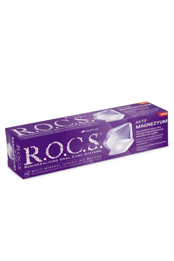 R.O.C.S. Aktif Magnezyum Diş Minesi Besleyici Florürsüz Diş Macunu 75 ml ürün görseli 1