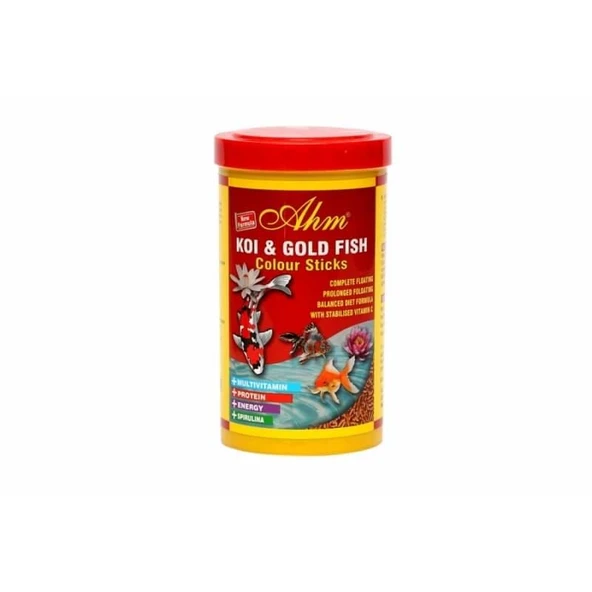 Ahm Koi Goldfish Colour Sticks Balık Yemi 1000 ml ürün görseli 1