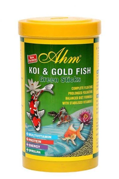 Ahm Koi Goldfish Green Sticks Balık Yemi 1000 ml ürün görseli 1