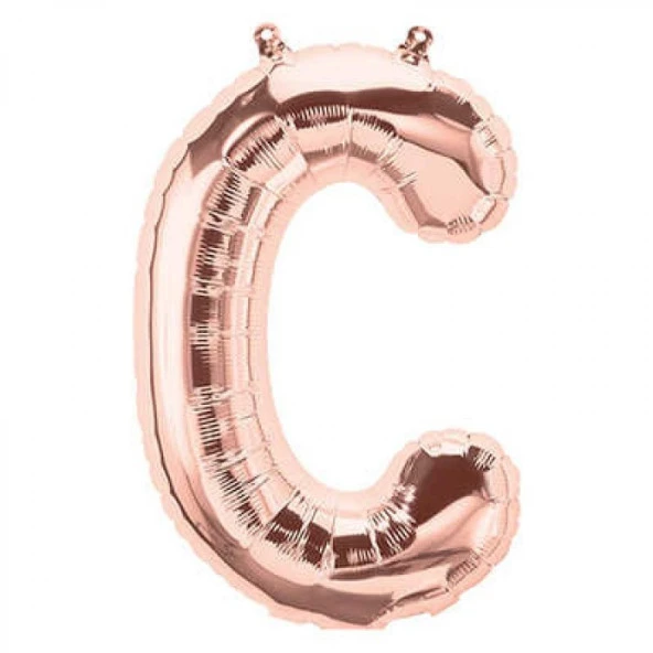 C Harfi Rose Gold Folyo Balon 34 inç 80 cm ürün görseli 1