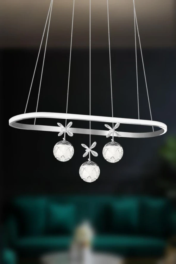 Eray Aydınlatma 4025-3 KR 3 Toplu Krom Led Avize ürün görseli 1