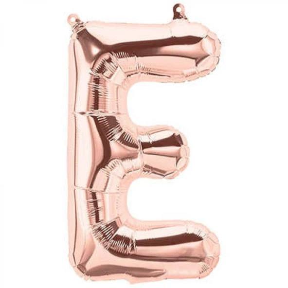 E Harfi Rose Gold Folyo Balon 34 inç 80 cm ürün görseli 1