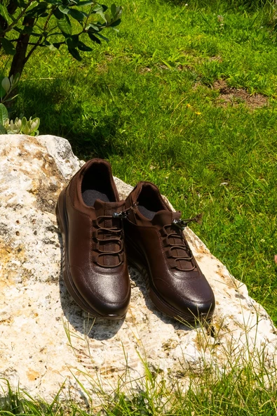 +7 cm Boy Uzatan Gizli Topuklu Bağcık Detaylı Erkek Spor Ayakkabı, Sneaker ürün görseli 1