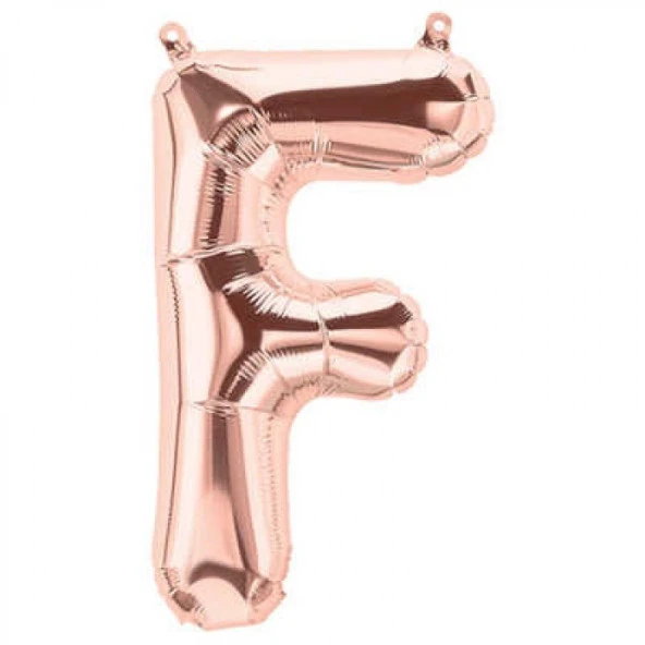 F Harfi Rose Gold Folyo Balon 34 inç 80 cm ürün görseli 1
