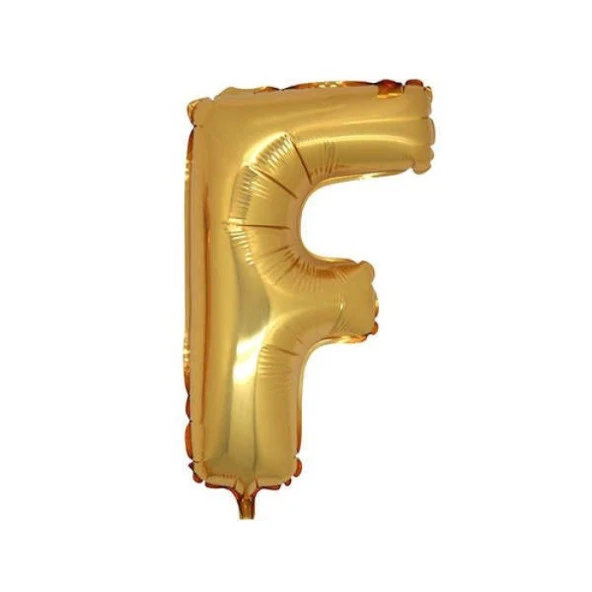 F Harf Altın Folyo Balon 40 inc 100 cm ürün görseli 1