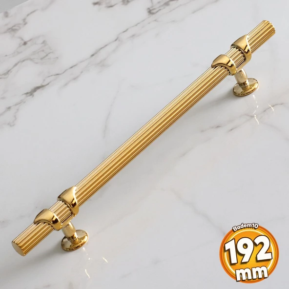 Emir 192 mm Gold Altın Metal Kulp Çekmece Mobilya Mutfak Dolap Kulpu Dolabı Kapak Kulpları Kulbu ürün görseli 1