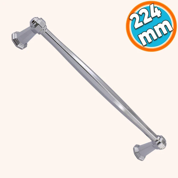 Mobilya Mutfak Dolabı Çekmece Dolap Kapak Kulbu Kulpu Metal 224 mm Krom Kulp ürün görseli 1