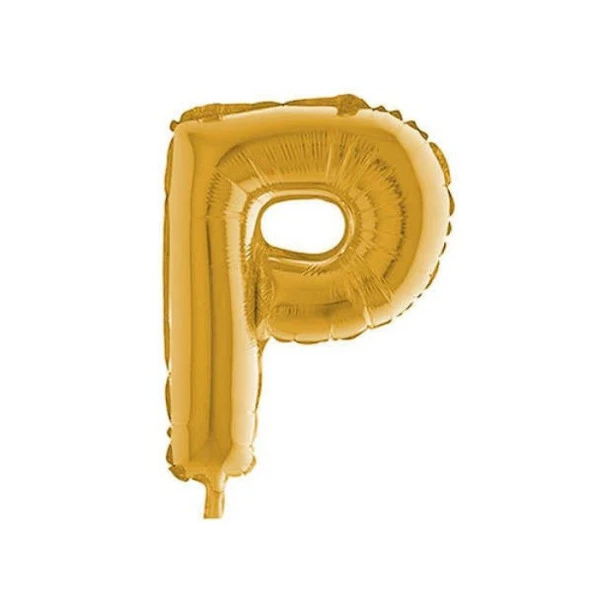 P Harf Altın Folyo Balon 40 inc 100 cm ürün görseli 1