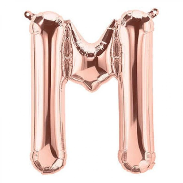 M Harfi Rose Gold Folyo Balon 34 inç 80 cm ürün görseli 1