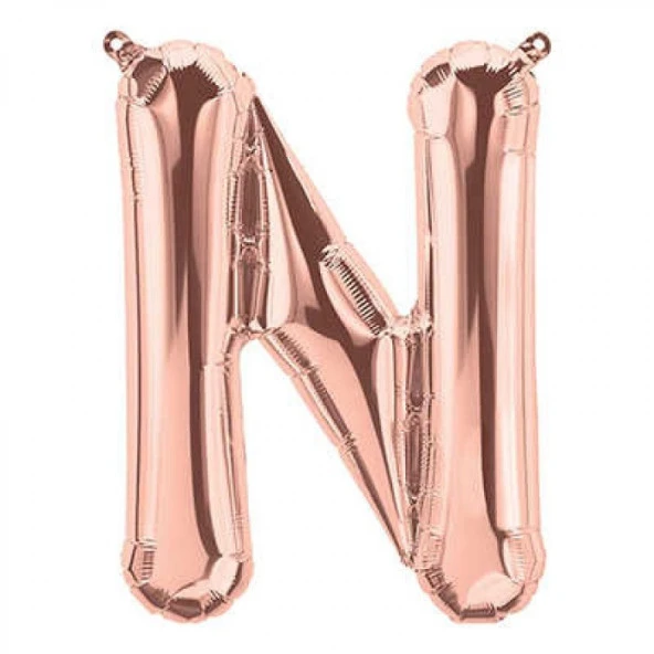 N Harfi Rose Gold Folyo Balon 34 inç 80 cm ürün görseli 1