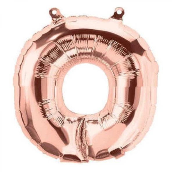O Harfi Rose Gold Folyo Balon 34 inç 80 cm ürün görseli 1
