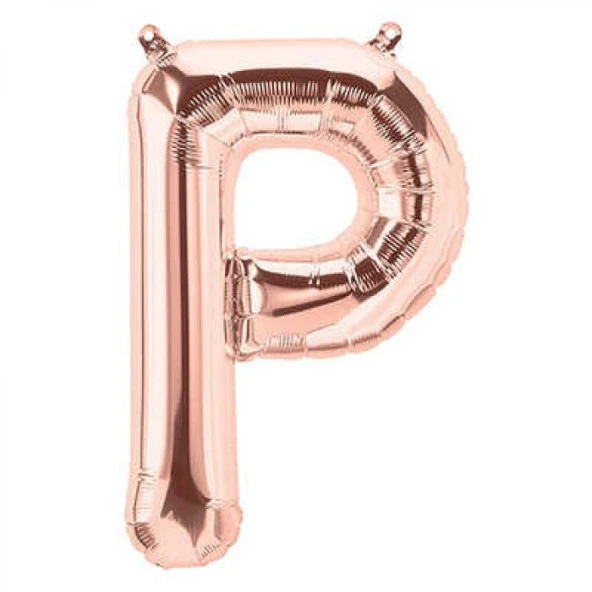 P Harfi Rose Gold Folyo Balon 34 inç 80 cm ürün görseli 1