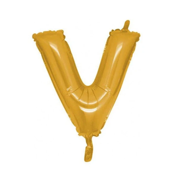 V Harf Altın Folyo Balon 40 inc 100 cm ürün görseli 1