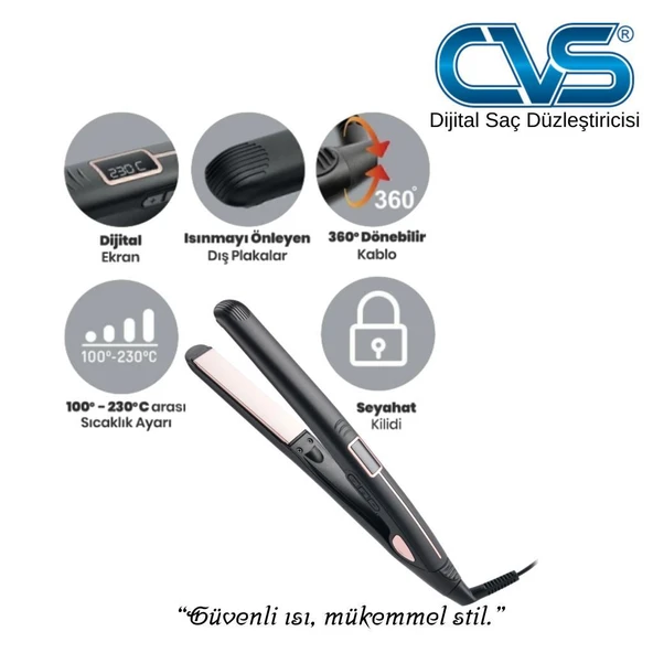 CVS DN 7319 Dijital Saç Düzleştirici - Resim 2
