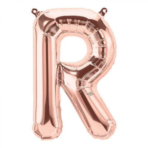R Harfi Rose Gold Folyo Balon 34 inç 80 cm ürün görseli 1