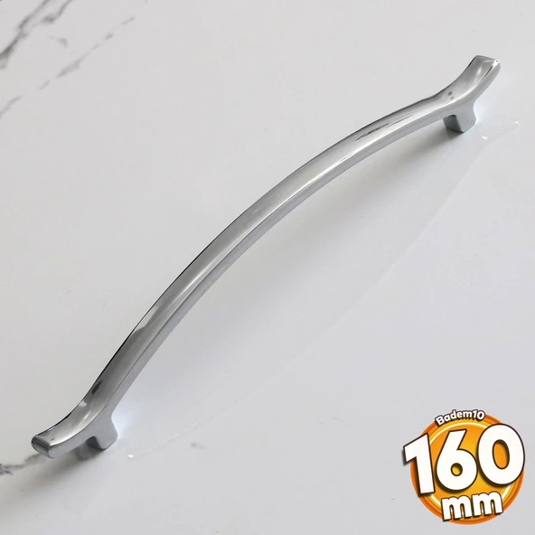 Merve (160 MM - 16 CM) Krom Renk Metal Kulp Çekmece Mobilya Mutfak Dolap Kulpları Dolabı Kulbu Kulpu ürün görseli 1