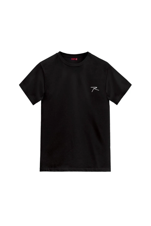 Raru AGNITIO Erkek Pamuklu Siyah Günlük T-shirt ürün görseli 1