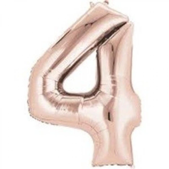 4 Rakam Rose Gold Folyo Balon 72 cm ürün görseli 1