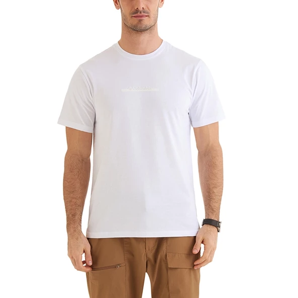 Columbia CSC Bar Split Graphic Kısa Kollu Erkek T-shirt Beyaz CS0121-100 ürün görseli 1
