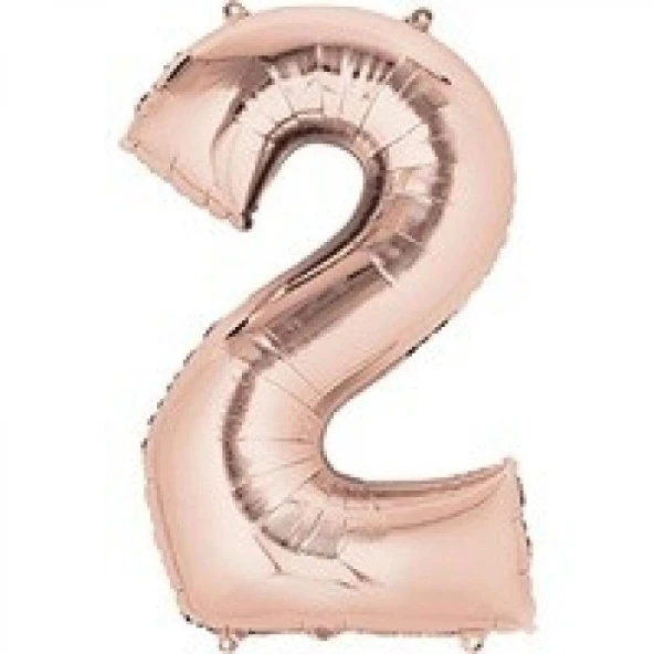 2 Rakam Rose Gold Folyo Balon 72 cm ürün görseli 1