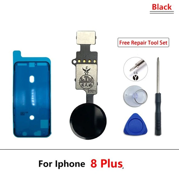Tkgz İPhone 8 PLUS home tuşu Toz Batnı Tamir seti Tıkım SİYAH ürün görseli 1