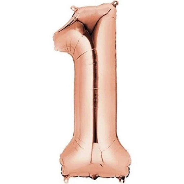 1 Rakam Rose Gold Folyo Balon 72 cm ürün görseli 1