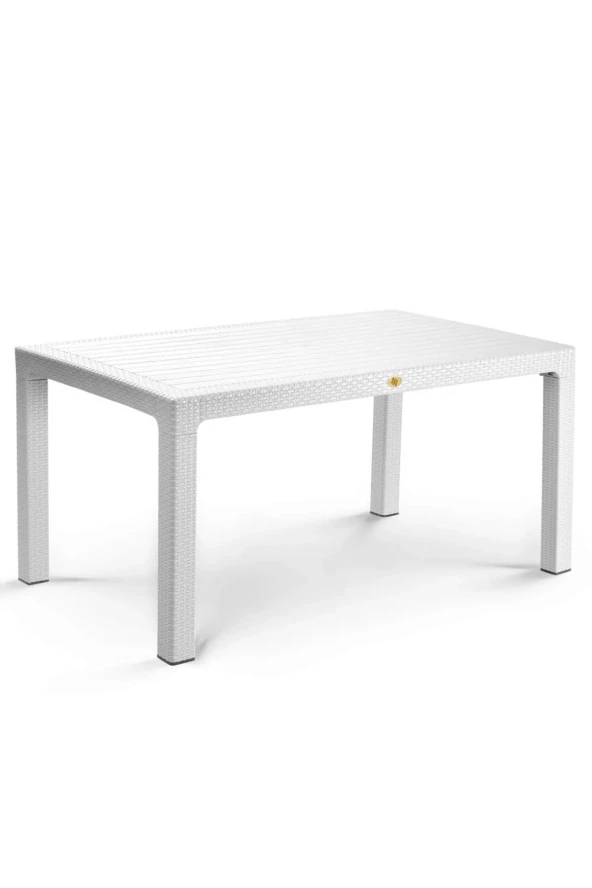 Almina Rattan Masa Takımı 90x150 Camsız Masa 4 Kişilik Bambu Sandalye Seti Bahçe Balkon Teras Takımı ürün görseli 1