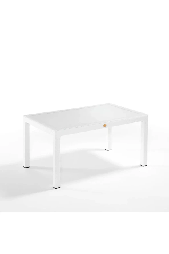 Almina Rattan Masa Takımı 90x150 Camlı Masa 6 Kişilik Rattan Sandalye Seti Bahçe Balkon Teras Takımı ürün görseli 1