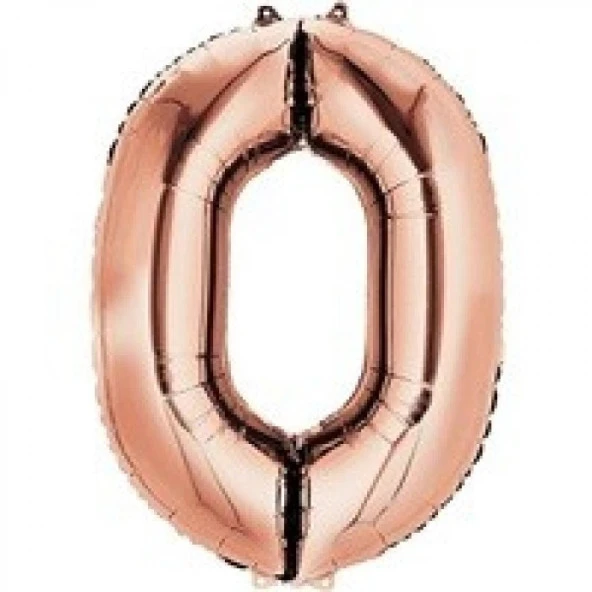 0 Rakam Rose Gold Folyo Balon 72 cm ürün görseli 1