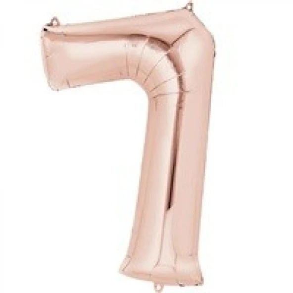 7 Rakam Rose Gold Folyo Balon 72 cm ürün görseli 1