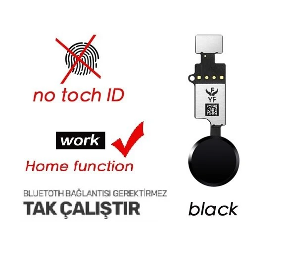 Tkgz İPhone 8 Home Tuşu (SİYAH) ürün görseli 1