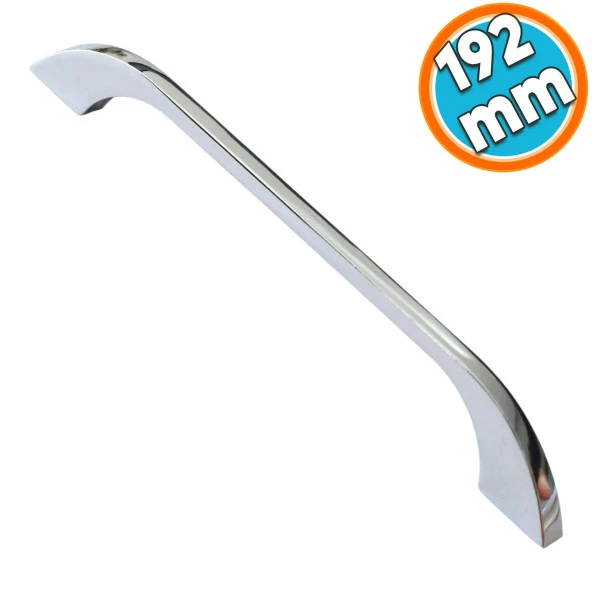Mobilya Kulp Mutfak Dolabı Çekmece Dolap Kulpları Kapak Kulpu Kulbu Krom Renk 192 mm Metal ürün görseli 1