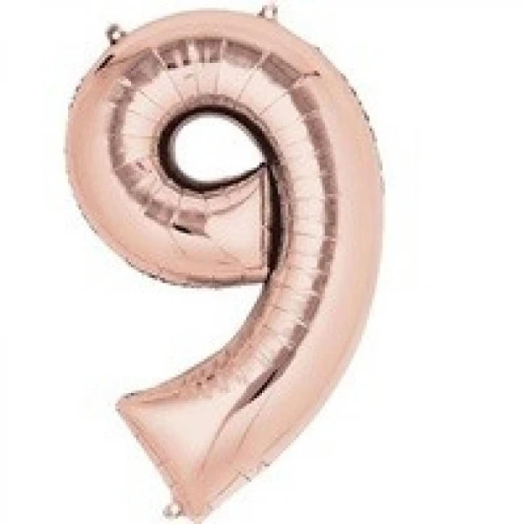 9 Rakam Rose Gold Folyo Balon 72 cm ürün görseli 1