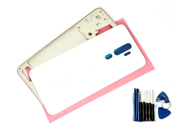 Tkgz Oppo A9 2020 ORJ Kasa Arka Pil Batarya  + TAMİR SETİ - BEYAZ ürün görseli 1