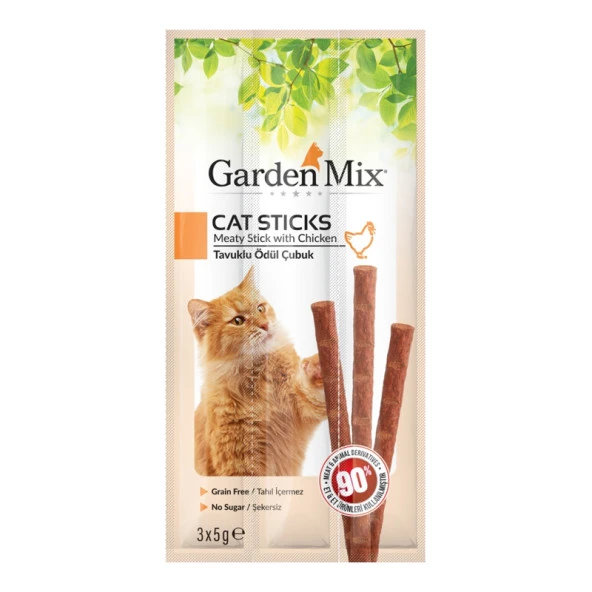 Gardenmix Kedi Tavuklu Stick Ödülü 3x5 Gr ürün görseli 1