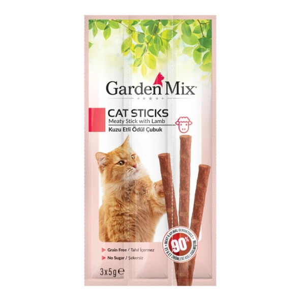 Gardenmix Kedi Kuzu Etli Stick Ödül 3x5 Gr ürün görseli 1