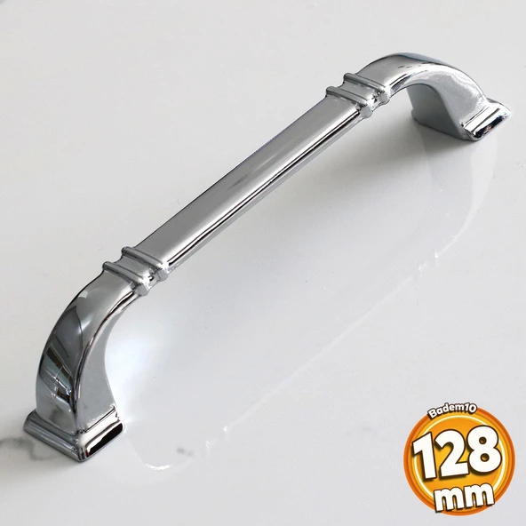 Roma 128 mm Krom Renk Kulp Metal Mobilya Çekmece Dolap Kapak Mutfak Kulpları Kulbu Dolabı Kulpu ürün görseli 1