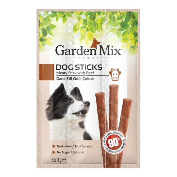 Gardenmix Köpek Dana Etli Stick Ödülü 3x11 Gr ürün görseli 1
