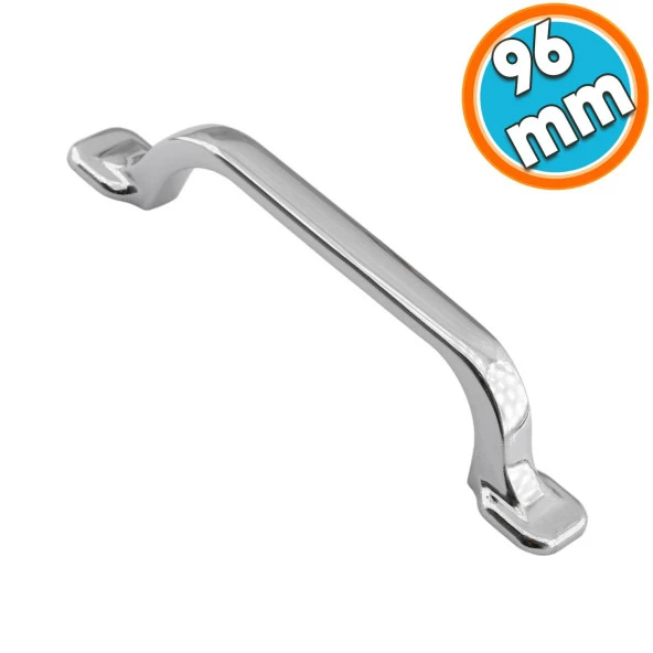 Mobilya Mutfak Dolabı Çekmece Dolap Kapak Kulpu Kulbu 96 mm Krom Metal Kulp ürün görseli 1