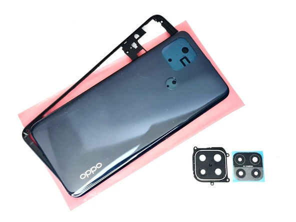 Oppo A15 A15S Full kasa Arka Pil Kapağı SİYAH ürün görseli 1
