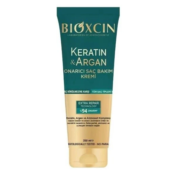 Bioxcin Keratin & Argan Onarıcı Saç Bakım Kremi 250 ml ürün görseli 1