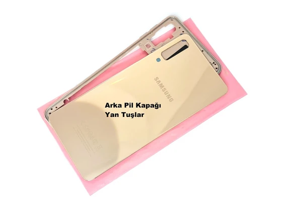 Samsung Galaxy A7 A750 (2018) kasa Arka Pil Batarya Kapağı GOLD ürün görseli 1