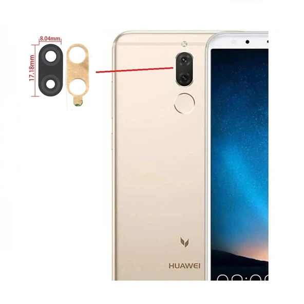 Tkgz - Mate 10 LİTE Arka Kamera Camı Lens Yapışkanlı ürün görseli 1